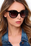 Image result for Women Black Glasses