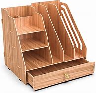 Image result for Wooden Stationery Organizer