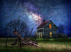 Image result for Old Country House at Night
