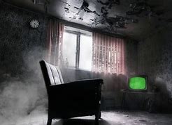 Image result for Living Room with Green Screen TV Scary