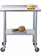 Image result for Stainless Steel Tables with Wheels