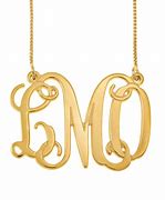 Image result for Necklace with Initials
