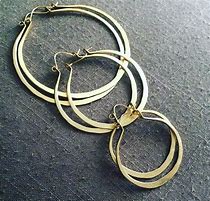Image result for Brass Hoop Earrings