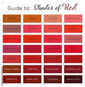 Image result for Red Color Names Shades
