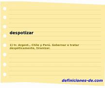 Image result for despotizar