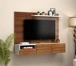 Image result for Wall Mounted TV Unit Wood
