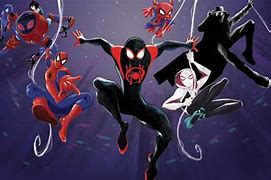 Image result for Into the Spiderverse Background Art