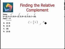 Image result for Relative Complement