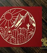 Image result for Desert Cactus Sunset SVG