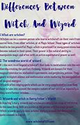 Image result for Difference Between Wizard and Witch