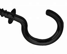 Image result for Screw in Decorative Black Cup Hooks