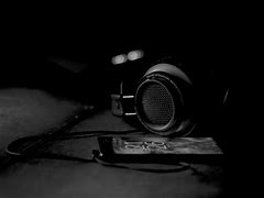 Image result for Headphones Black and White