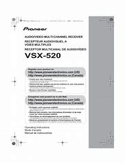 Image result for Pioneer VSX 520 Manual