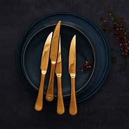 Image result for Gold Steak Knives