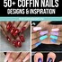 Image result for coffin nails with glitter