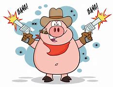 Image result for Pig Cartoon Cowboy