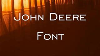 Image result for John Deere Font DaFont