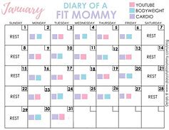 Image result for 30-Day Workout Challenge Calendar