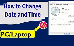 Image result for How to Change Time in Laptop
