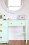 Image result for Desk Painted Mint Green
