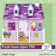 Image result for Purple House Clip Art