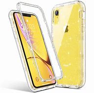Image result for iPhone XR Black with a Clear Glitter Case