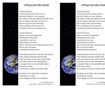 Image result for A Prayer for Our Earth