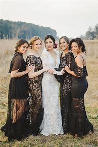 Image result for Black Bridesmaid Dresses