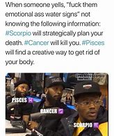 Image result for Scorpio X Cancer Memes