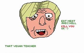Image result for Vegan Teacher Cartoon