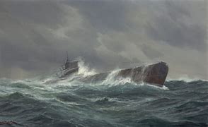 Image result for German Submarine WW2 Painting Art