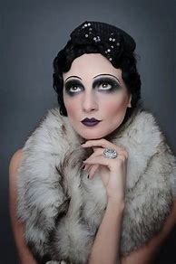 Image result for Black and White 20s Makeup