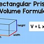 Image result for Rectangular Prism Volume Formula