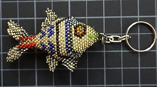 Image result for Beaded Fish Keychain