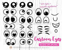 Image result for Cartoon Eyes SVG for Cricut