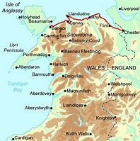 Image result for Map of North Wales