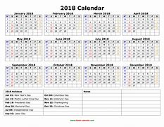 Image result for 2018 Calendar Printable PDF