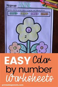 Image result for First Grade Color by Number Worksheets