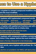 Image result for How to Use a Hyphen