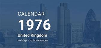 Image result for Calendar 1976 UK