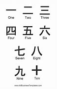 Image result for 1 to 10 Chinese Numkbers