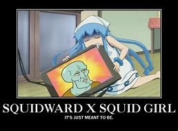 Image result for Squidward Girl Meme