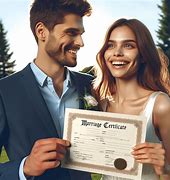 Image result for Picture of Marriage Certificate for California