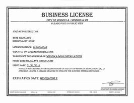 Image result for Business License Number