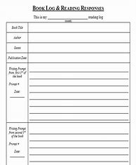 Image result for Independent Reading Log Printable