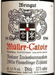 Image result for Muller Catoir Riesling Mussbach Kabinett trocken