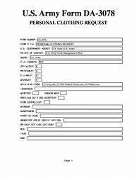 Image result for DA Form 3078 Example