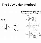 Image result for Babylonian Method Square Root