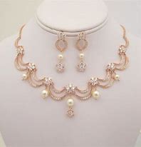 Image result for Rose Gold Necklace Set