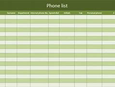 Image result for Excel Spreadsheet Phone List Templates